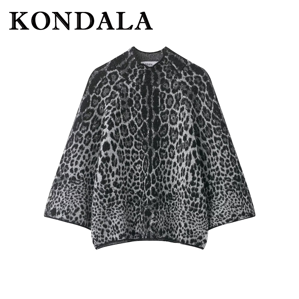 Street Fashion Fall 2025 - KONDALA Vintage Black Leopard Fashion 2025