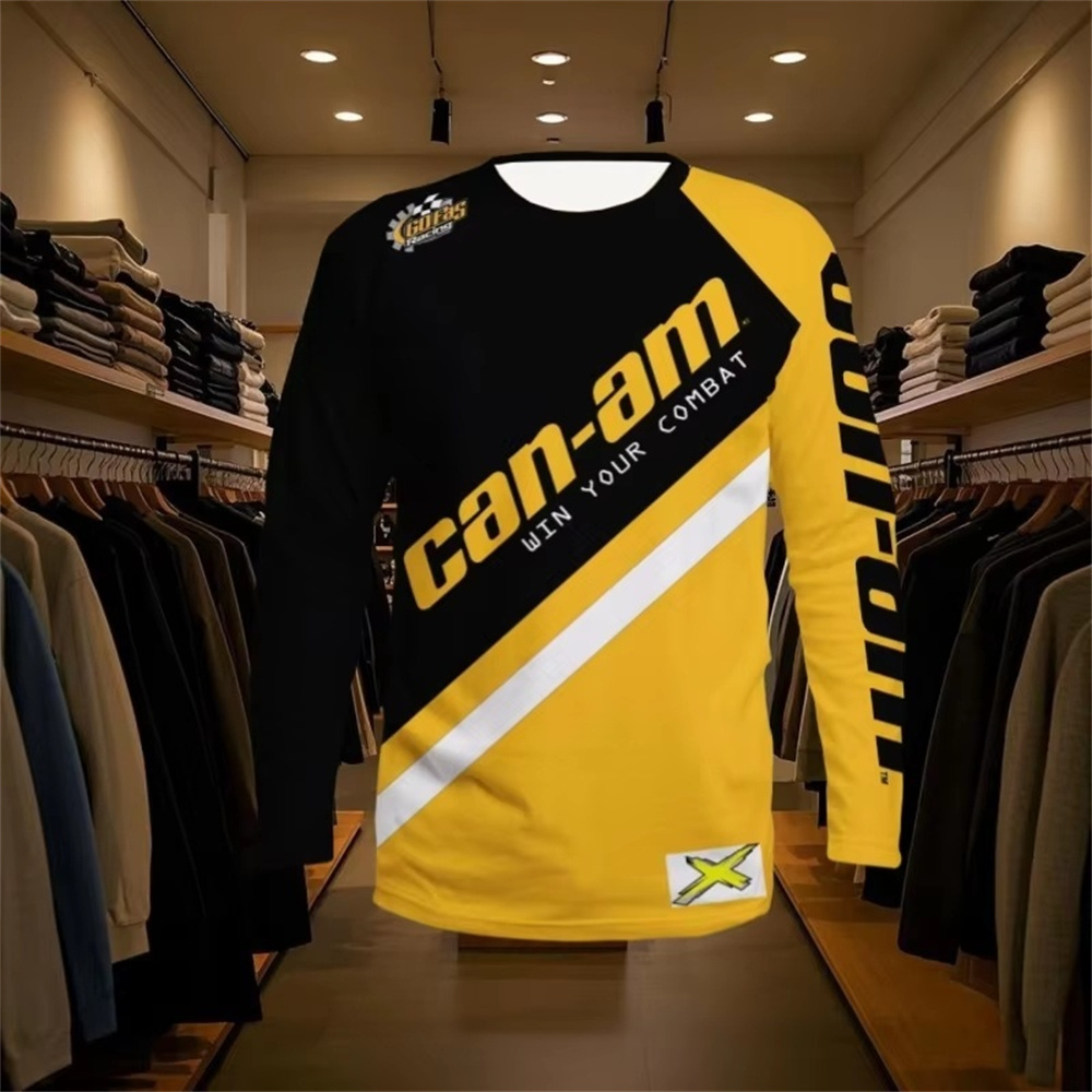 Fashion Streetwear - Motorcycle Racing Long Sleeve Round Neck