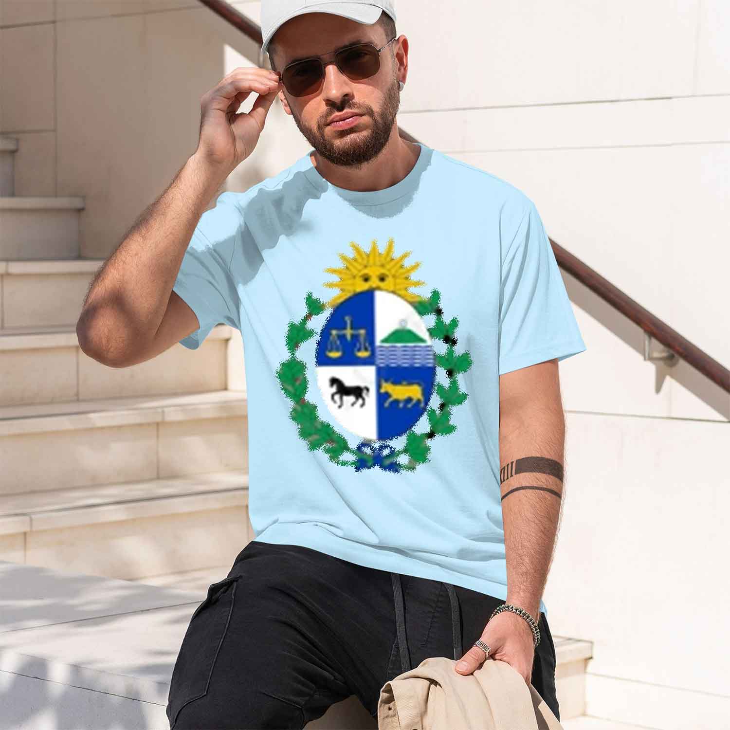 Coat of Arms of Uruguay Man Gr - огляд і ціна Street Fashion China Models