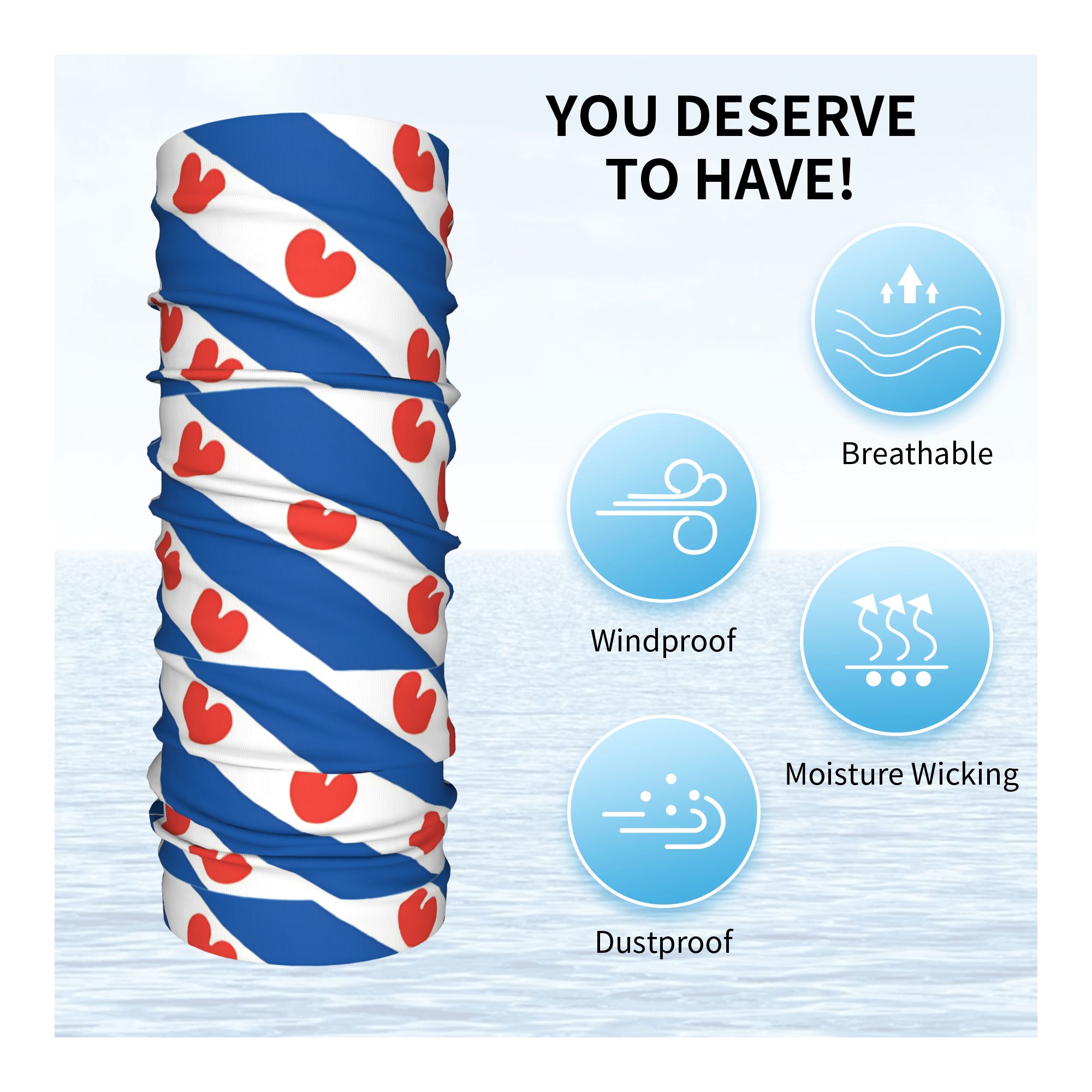 Friesland Flag Bandana  Vintag - огляд і ціна Balaclava Face Mask