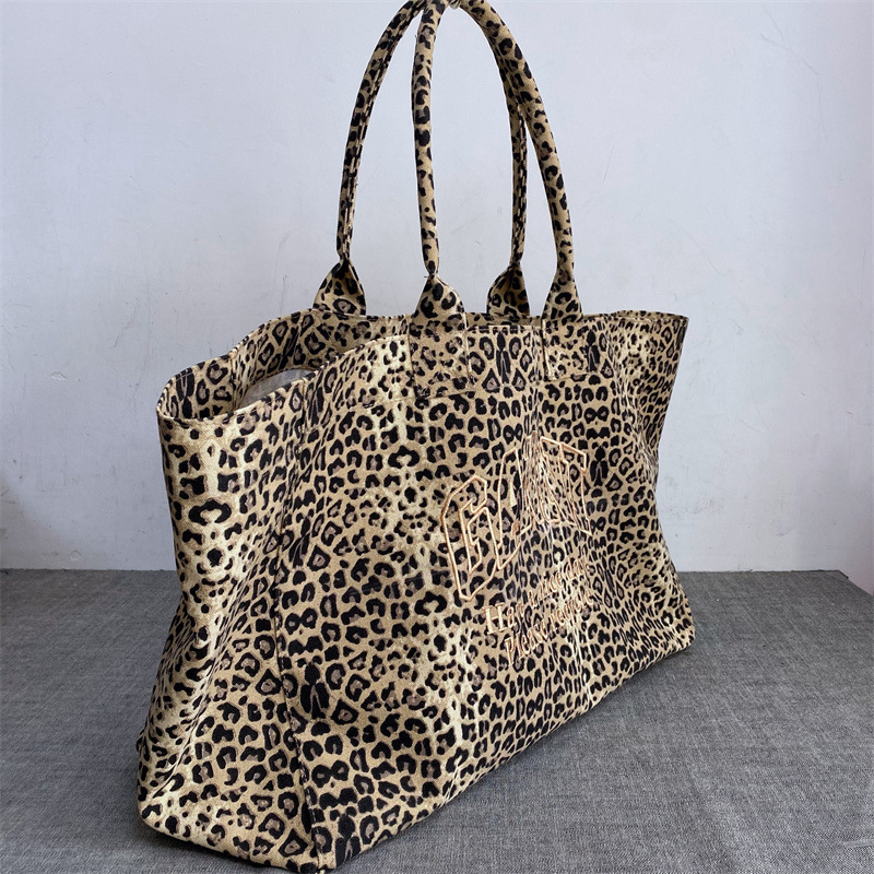 Unisex Leopard Print Embroider - огляд і ціна Tote Bag Canvas Print