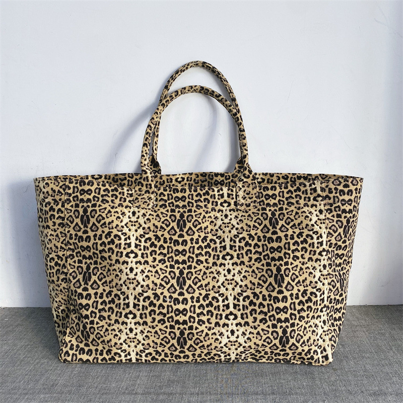 Unisex Leopard Print Embroider - огляд і ціна Tote Bag Canvas Print