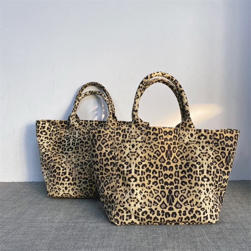 Unisex Leopard Print Embroider - огляд і ціна Tote Bag Canvas Print