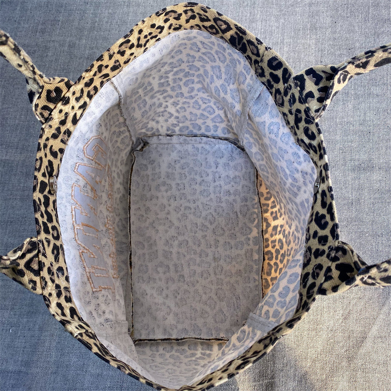 Unisex Leopard Print Embroider - огляд і ціна Tote Bag Canvas Print