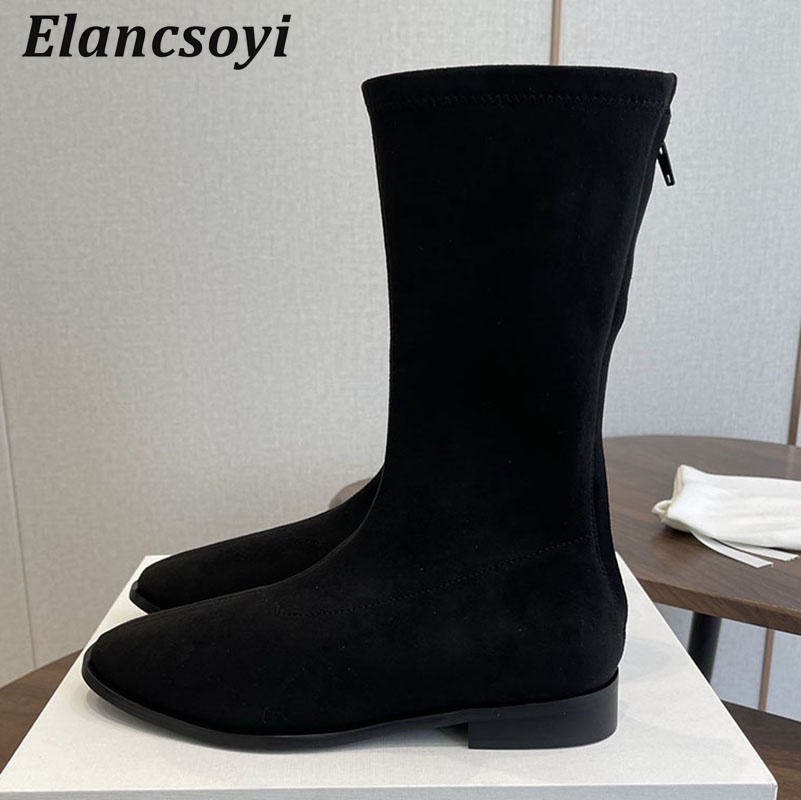 Stretch Boots Women Round Toe  - огляд і ціна Street Fashion Rome 2025