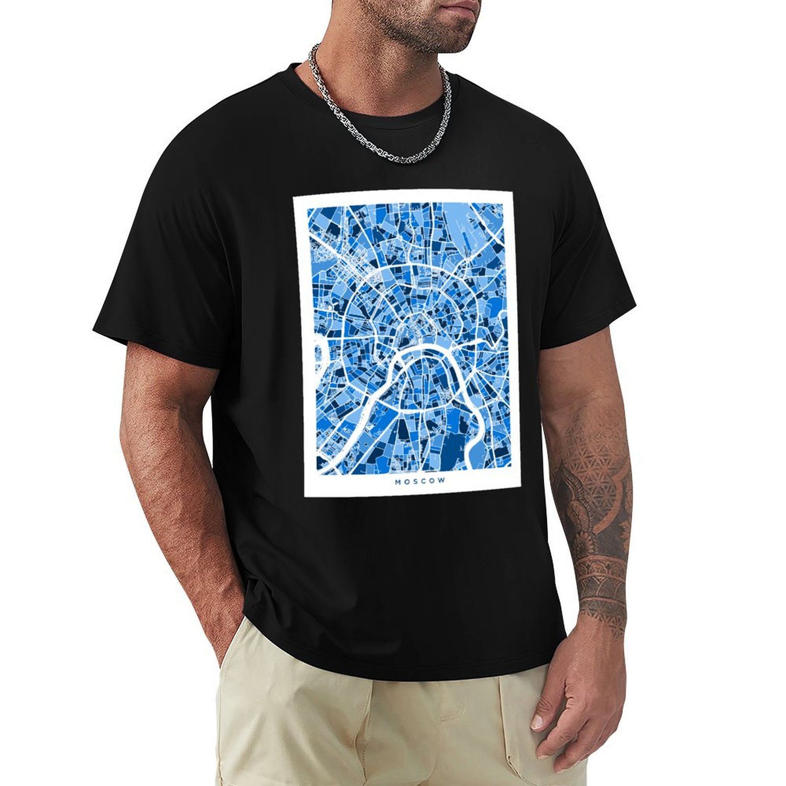 Moscow City Street Map T-Shirt - огляд і ціна Street Fashion Moscow