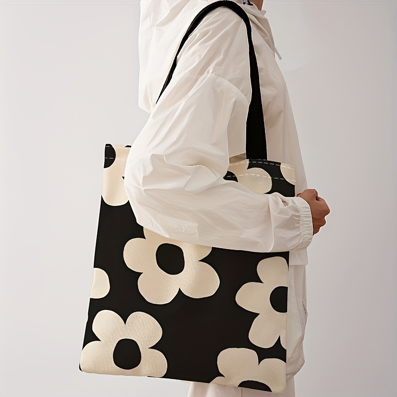 Yellow flower printed tote bag - огляд і ціна Tote Bag Canvas Print