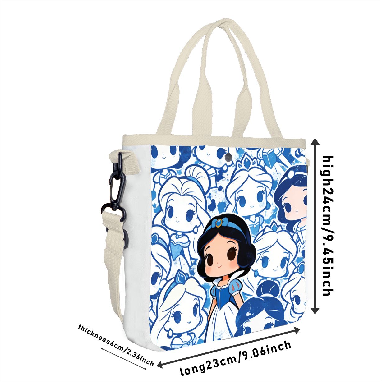 Cartoon snow white Characters  - огляд і ціна Tote Bag Canvas Print