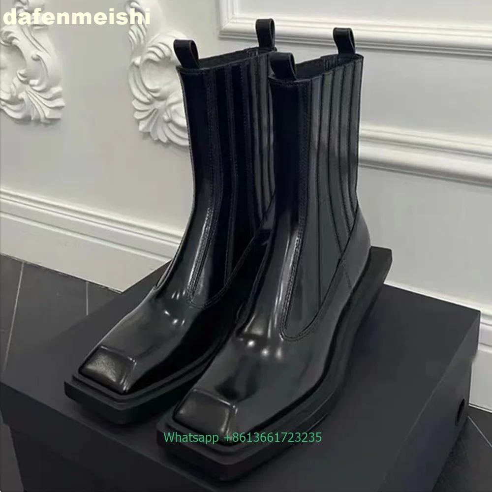 Black Patent Leather Square To - огляд і ціна Street Fashion Rome 2025
