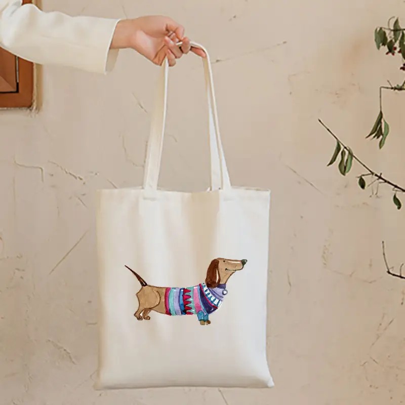 Cute Dachshund Funny Handbags  - огляд і ціна Tote Bag Canvas Print
