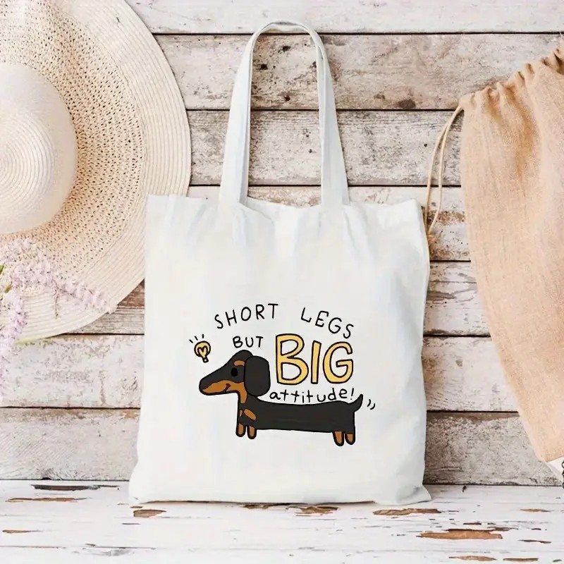Cute Dachshund Funny Handbags  - огляд і ціна Tote Bag Canvas Print