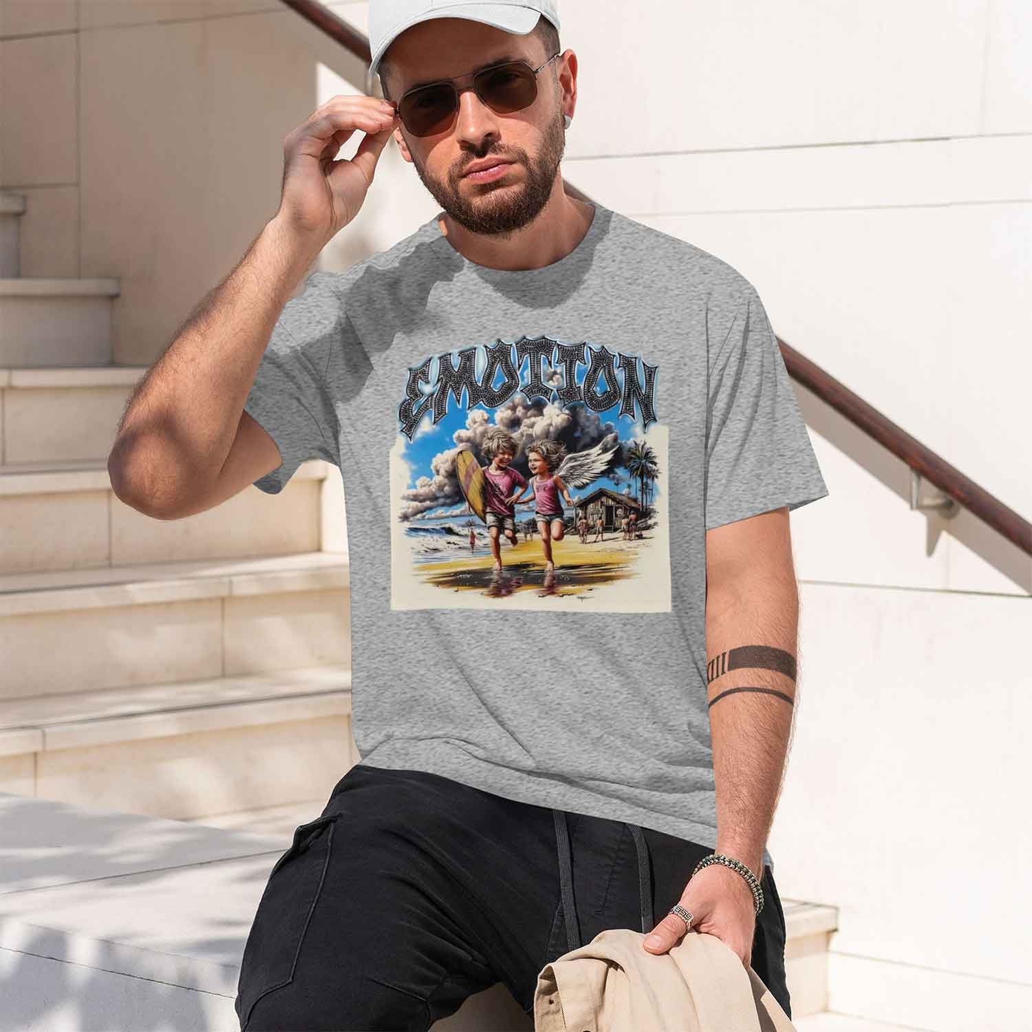 Summer New Men's T-shirt with  - огляд і ціна Street Fashion China Models