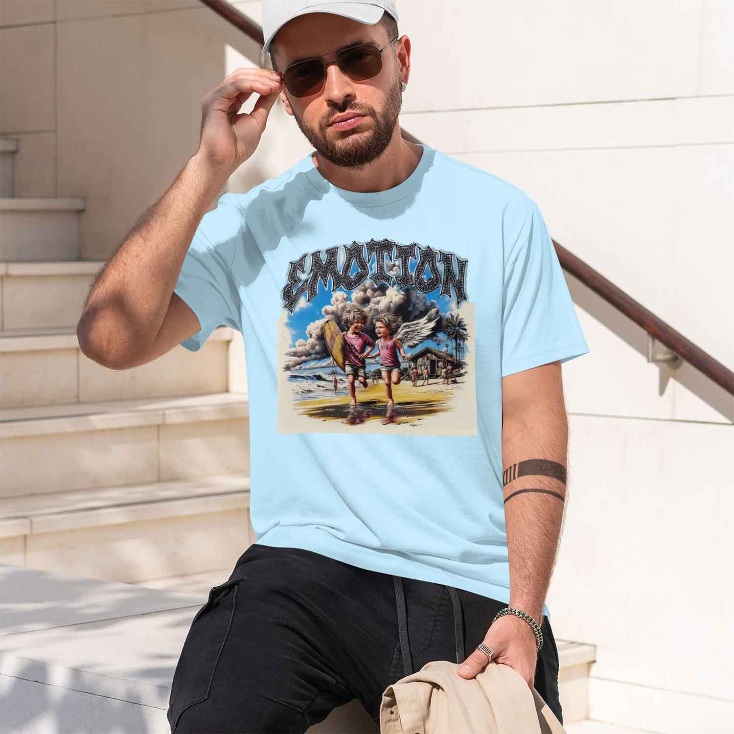 Summer New Men's T-shirt with  - огляд і ціна Street Fashion China Models