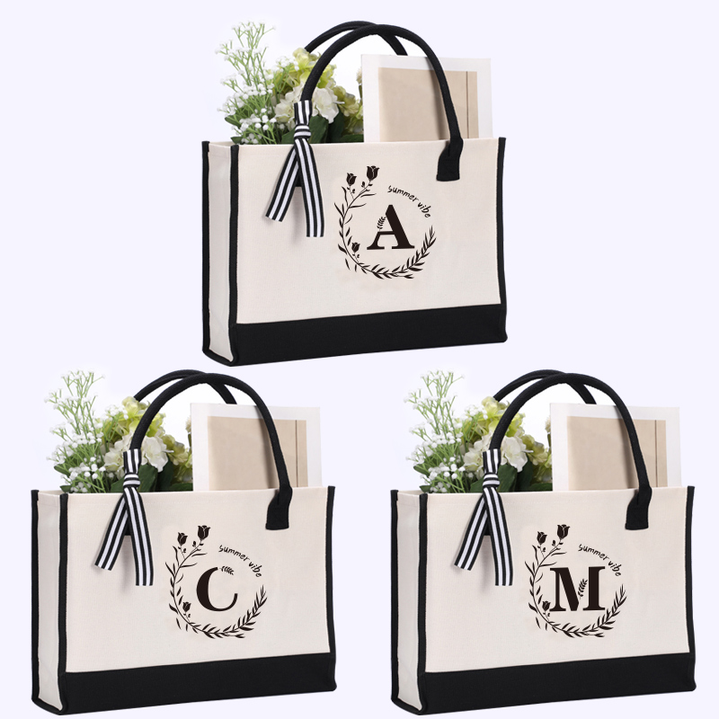 Leather letter print tote bag, - огляд і ціна Tote Bag Canvas Print