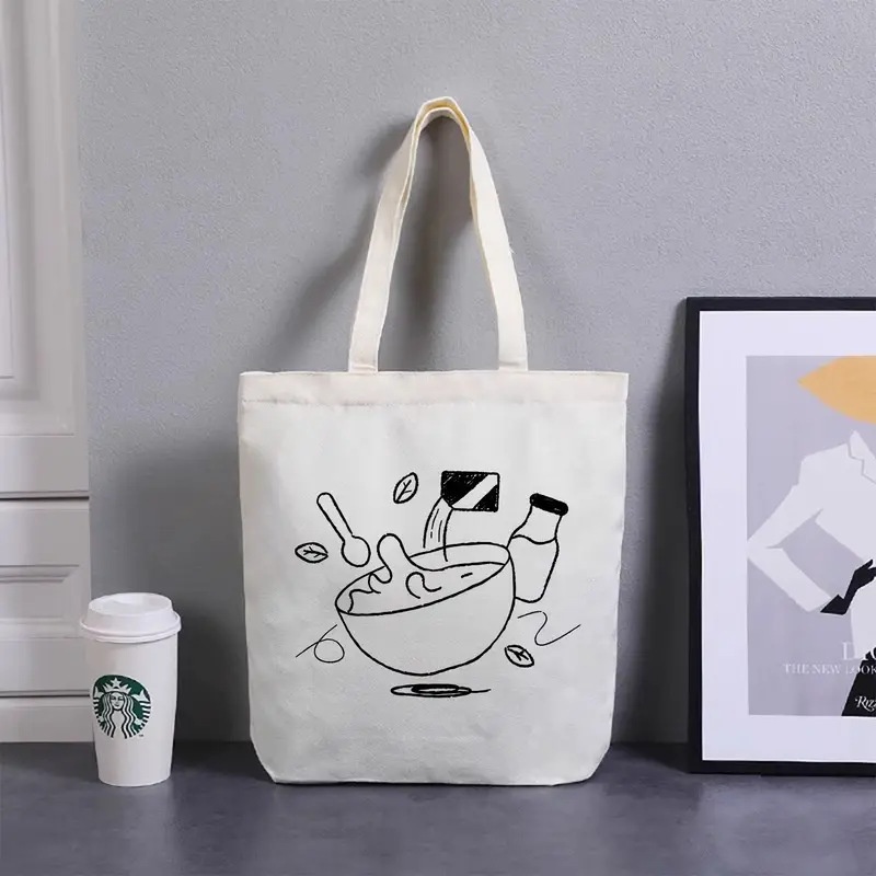 Bread Jam Line Art Canvas Tote - огляд і ціна Tote Bag Canvas Print
