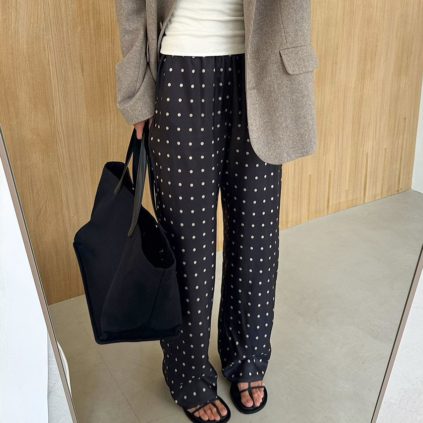 Casual Black Long Dot Pants Wo - огляд і ціна Street Fashion Fall 2025