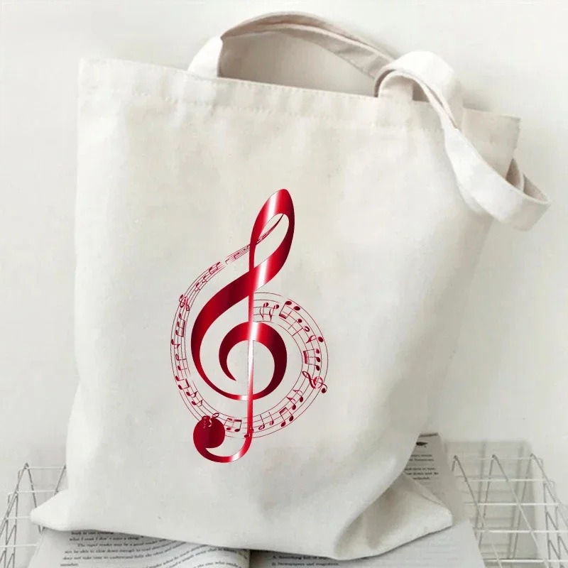 Music Note Heartbeat Printed C - огляд і ціна Tote Bag Canvas Print
