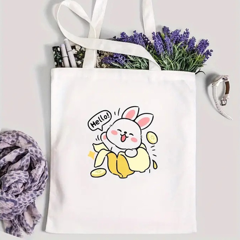 Cute Panda Print Canvas Tote B - огляд і ціна Tote Bag Canvas Print