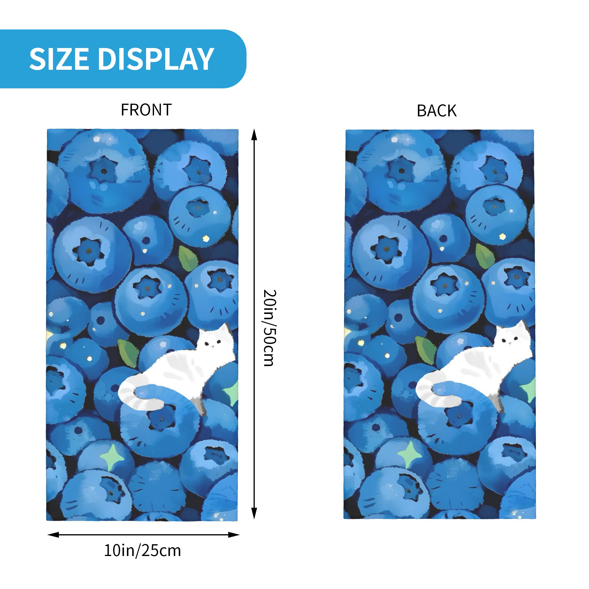 Fruit Print blueberry with whi - огляд і ціна Balaclava Face Mask